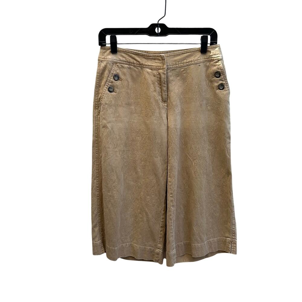 Vintage J. Jill Wide Leg Textured Jacquard Long Shorts Size 2